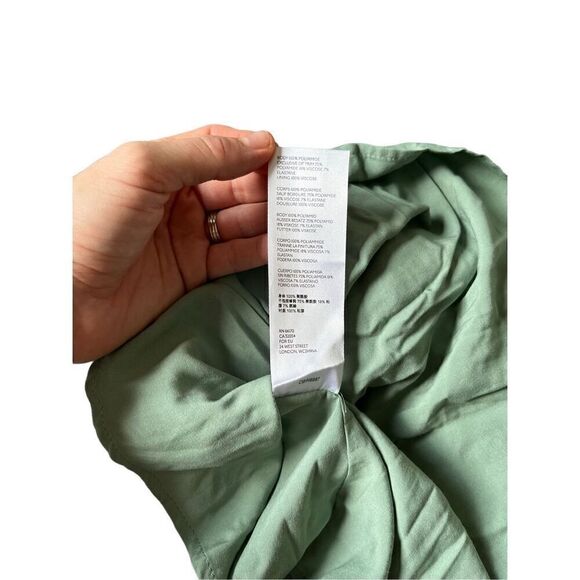 NEW Anthropologie Antoinette Ruffled Midi Dress size M Green - Picture 11 of 15